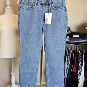 EVIDNT Women's Essen Denim 26 Frayed Hem NWT